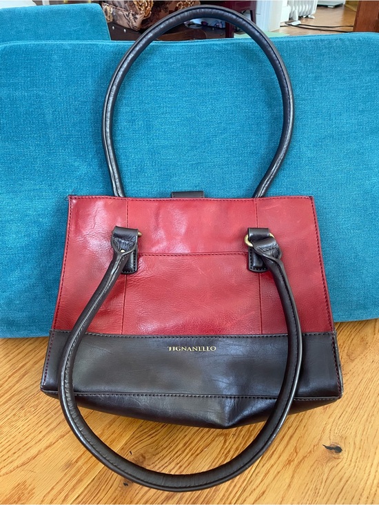 Tignanello Handbags - Chic Tignanello Smooth Leather Colorblock Tote